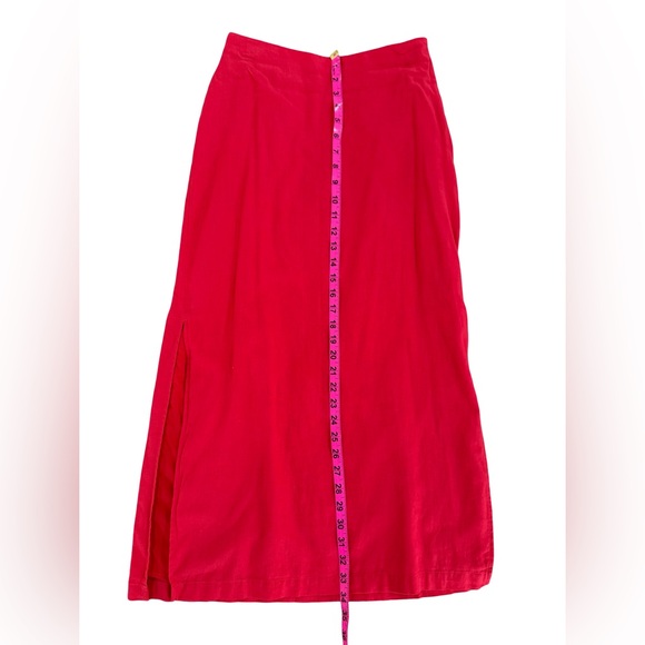 NWT GAP linen blend maxi skirt and cropped top tank red size small/extra small - Picture 7 of 14